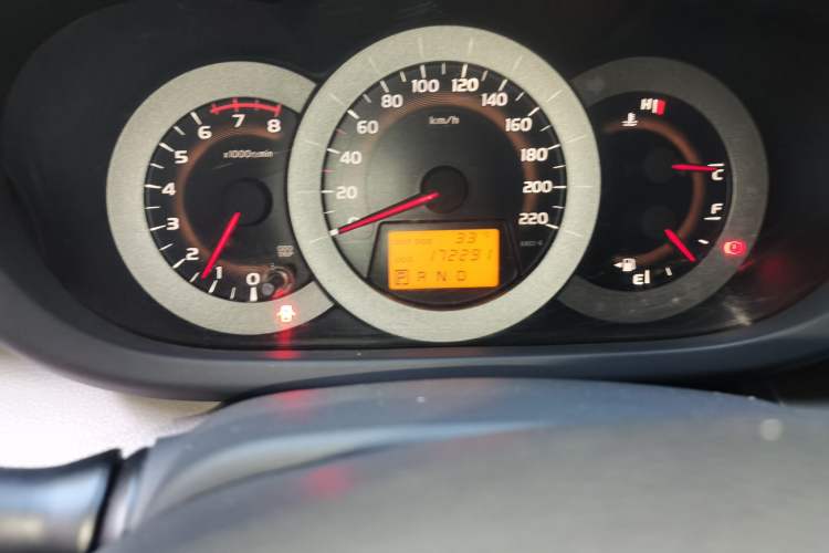 Used Toyota RAV4 2009 2.0L Automatic Luxury Edition Odometer Close Up