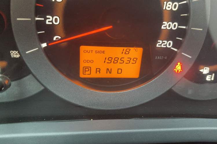 Used Toyota RAV4 2009 2.4L Automatic Luxury Edition Odometer Close Up