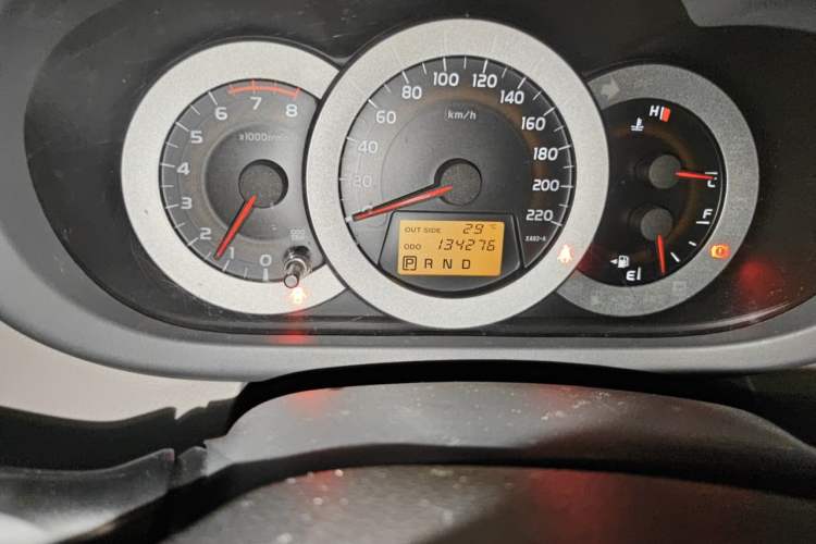 Used Toyota RAV4 2009 2.4L Automatic Luxury Edition Odometer Close Up