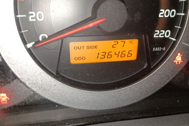 Used Toyota RAV4 2009 2.4L Manual Luxury Edition Odometer Close Up