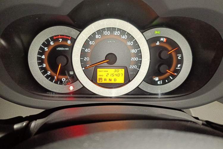 Used Toyota RAV4 2009 2.4L Automatic Luxury Edition Odometer Close Up