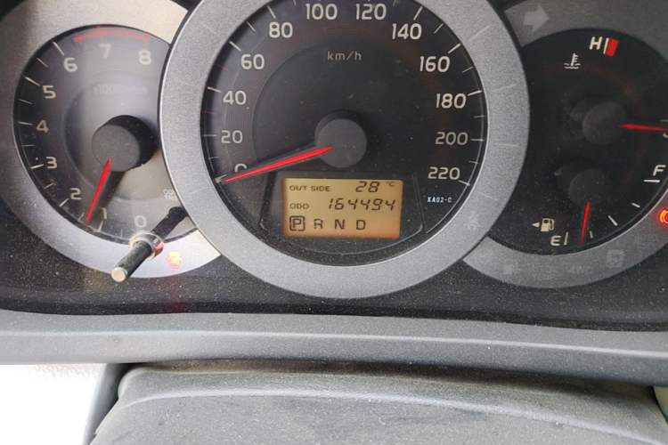 Used Toyota RAV4 2010 2.4L Automatic Deluxe Upgrade Edition Odometer Close Up