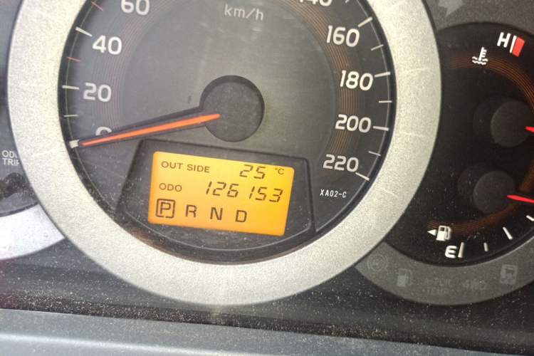 Used Toyota RAV4 2010 2.4L Automatic Deluxe Upgrade Edition Odometer Close Up