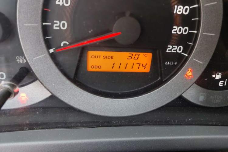 Used Toyota RAV4 2011 2.0L Manual 4x4 Edition Odometer Close Up