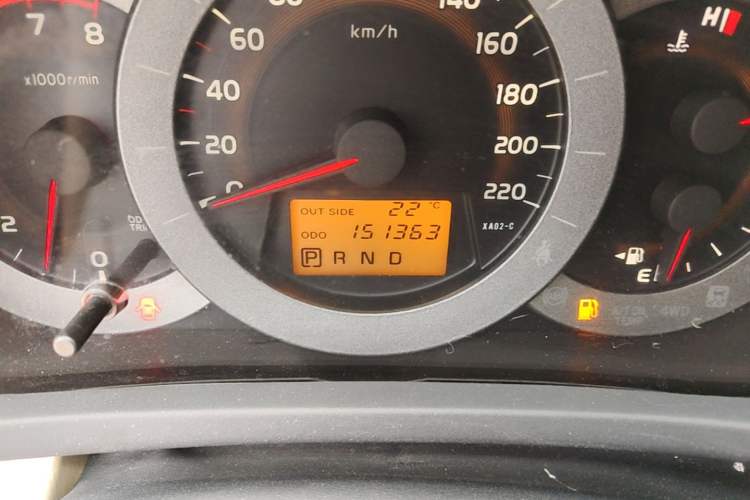 Used Toyota RAV4 2011 2.4L Automatic 4x4 Luxury Edition Odometer Close Up