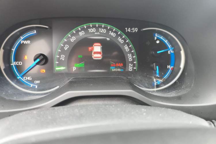 Used Toyota RAV4 2020 Dual-Engine 2.5L E-CVT 4x4 Elite PLUS Edition Odometer Close Up