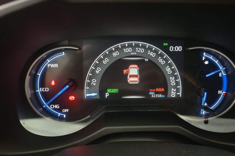 Used Toyota RAV4 2021 Dual-Engine 2.5L E-CVT Four-Wheel Drive Elite PLUS Edition Odometer Close Up