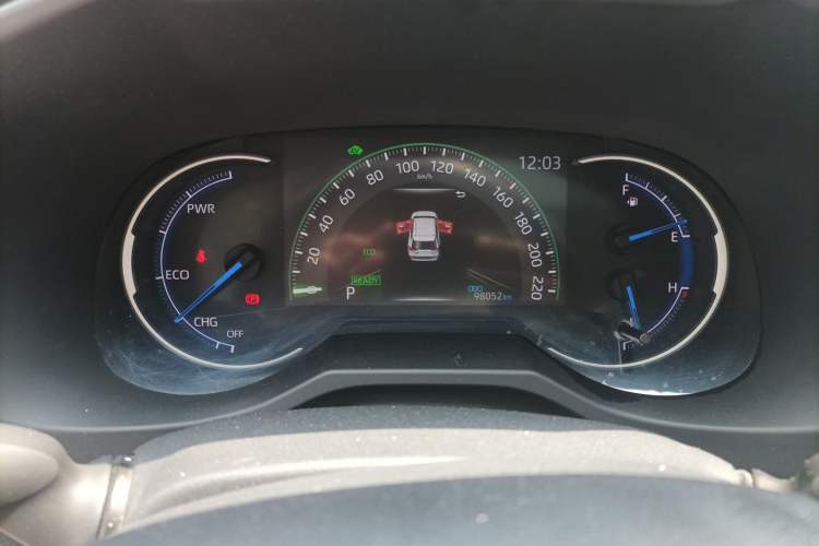 Used Toyota RAV4 2021 Dual-Engine 2.5L E-CVT Two-Wheel Drive Elite Edition Odometer Close Up