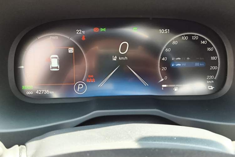 Used Toyota RAV4 Rongfang Plug-in Hybrid 2021 2.5L 4x4 Flagship Pro Odometer Close Up