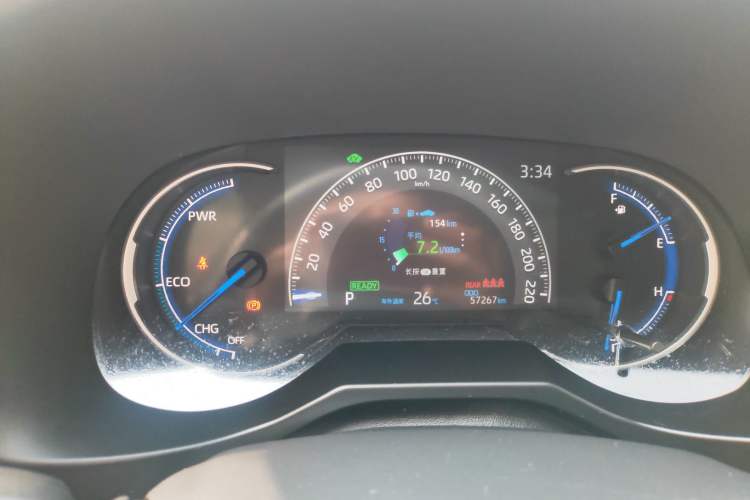 Used Toyota RAV4 Rongfang Plug-in Hybrid 2021 2.5L Two-Wheel Drive Elite Pro Odometer Close Up