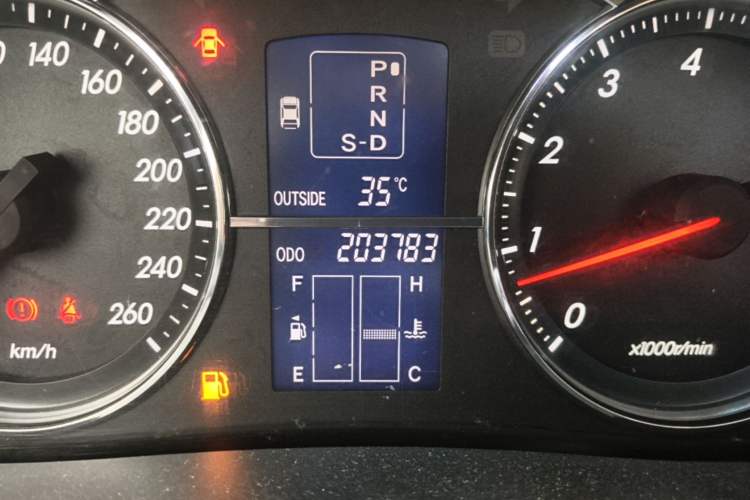 Used Toyota Reiz 2007 2.5S with Sunroof Odometer Close Up