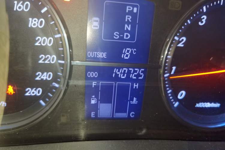 Used Toyota Reiz 2008 2.5S Special Commemorative Edition Odometer Close Up