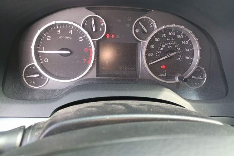 Used Toyota Tundra 2014 5.7L 1794 Edition Odometer Close Up