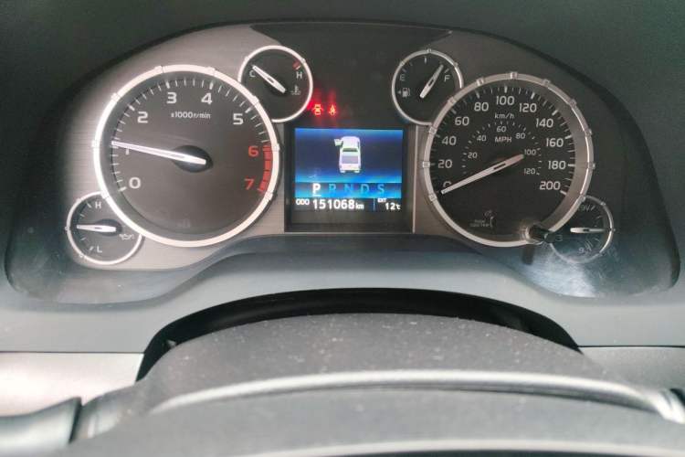 Used Toyota Tundra 2014 5.7L TRD Pro Odometer Close Up