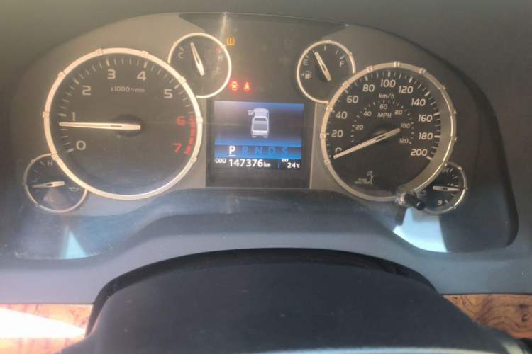 Used Toyota Tundra  Odometer Close Up