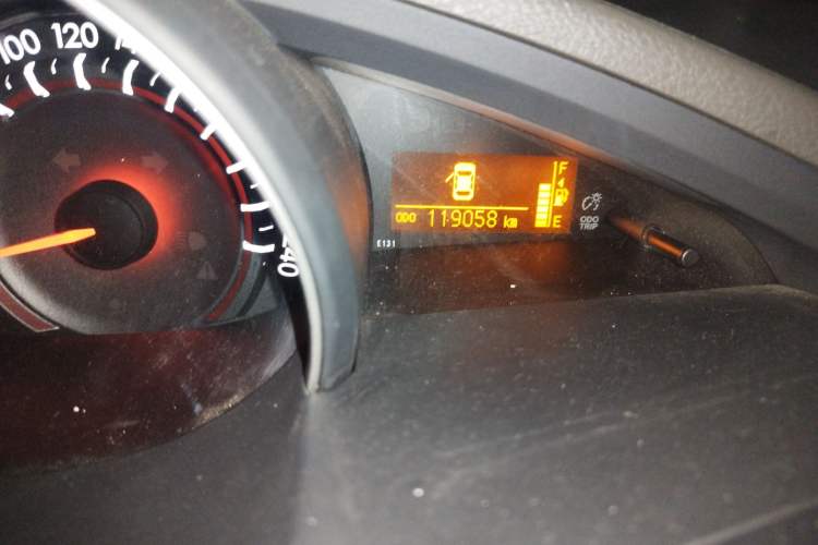 Used Toyota Verso 2011 180E CVT Elite Edition Odometer Close Up
