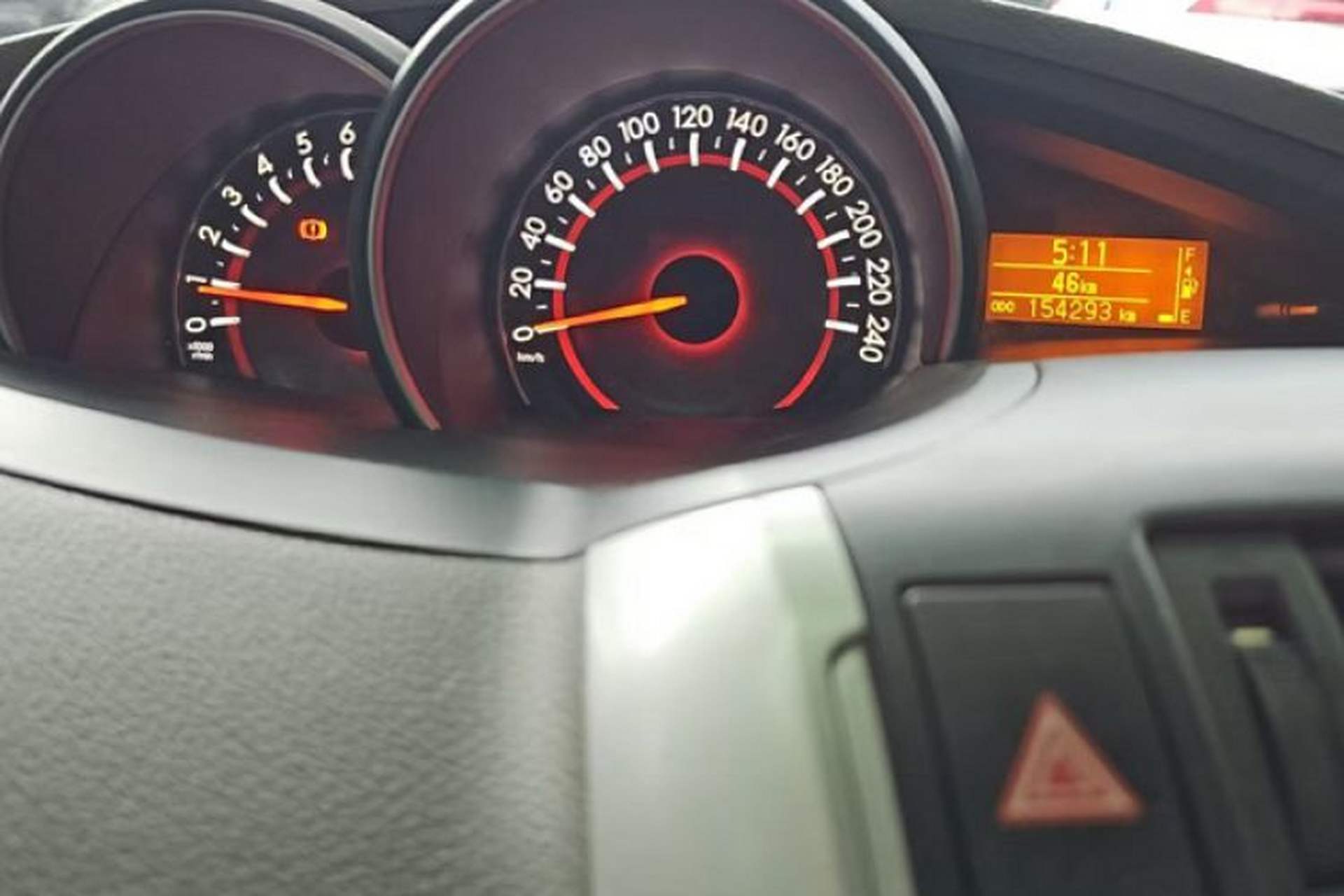 Used Toyota Verso 2014 Starlight 180E CVT Elite Edition Odometer Close Up
