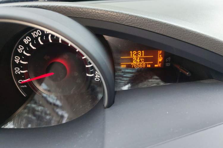 Used Toyota Verso 2014 Starlight 180E CVT Elite Edition Odometer Close Up