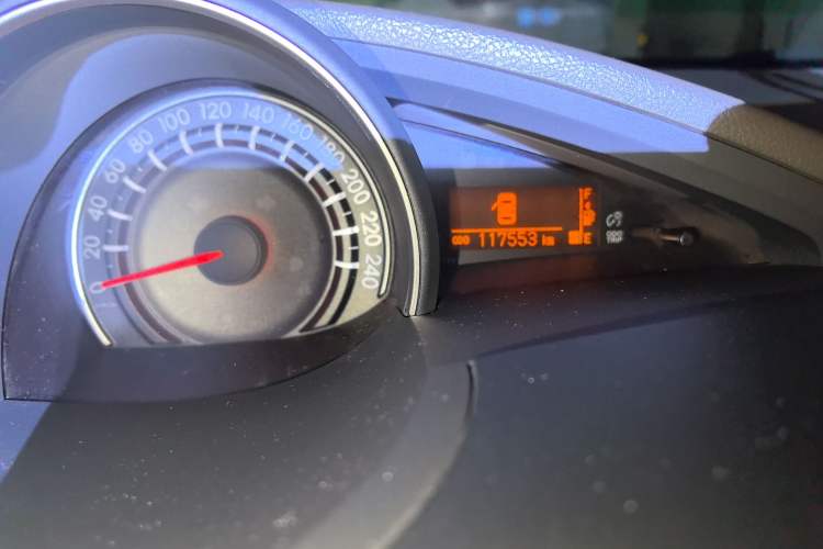 Used Toyota Verso 2014 Starlight 180E CVT Elite Edition Odometer Close Up