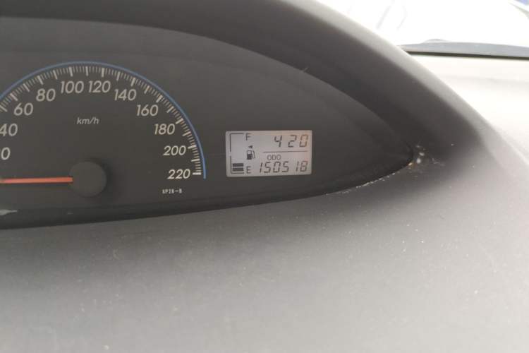 Used Toyota Vios 2008 1.6L GL-i Special Edition AT Odometer Close Up