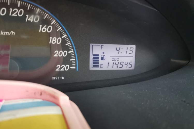 Used Toyota Vios 2008 1.6L GL-i Special Edition AT Odometer Close Up