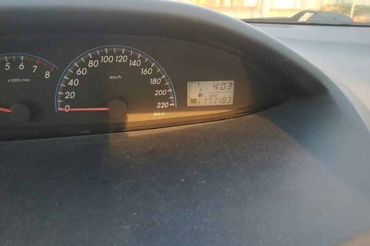 Used Toyota Vios 2008 1.3L GL-i Special Edition AT Odometer Close Up