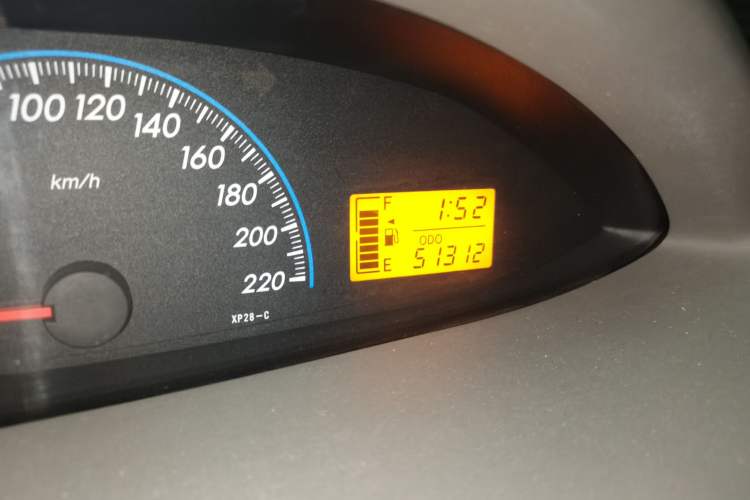 Used Toyota Vios 2011 1.6L GL-i Sunroof Edition MT Odometer Close Up
