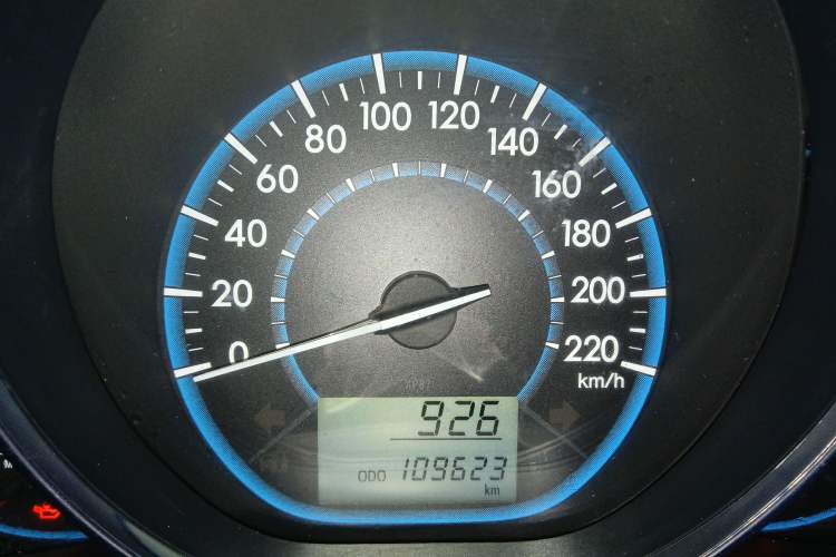 Used Toyota Vios 2014 1.3L Manual Value Edition Odometer Close Up