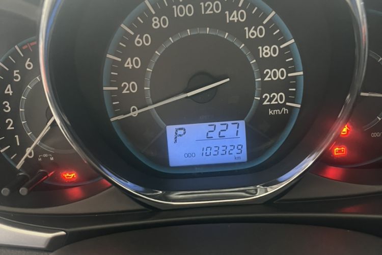 Used Toyota Vios 2014 1.5L Automatic Smart Edition Odometer Close Up
