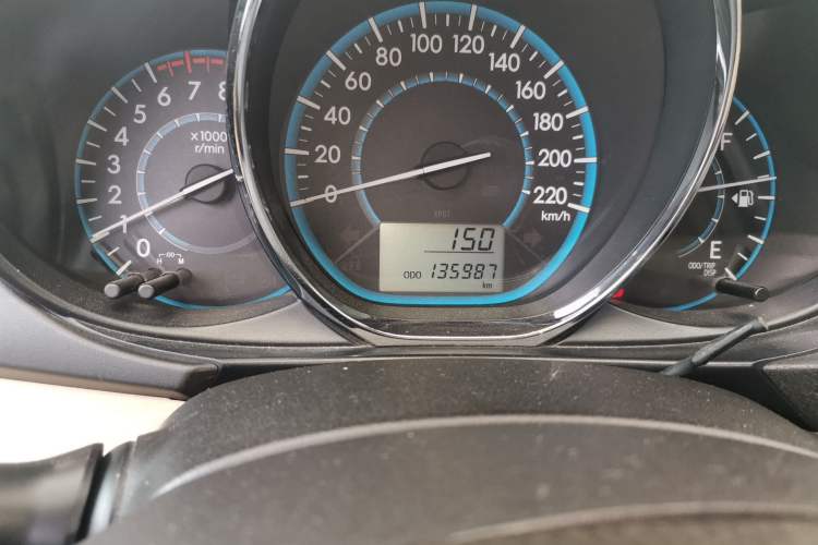 Used Toyota Vios 2014 1.3L Manual Xiang Edition Odometer Close Up