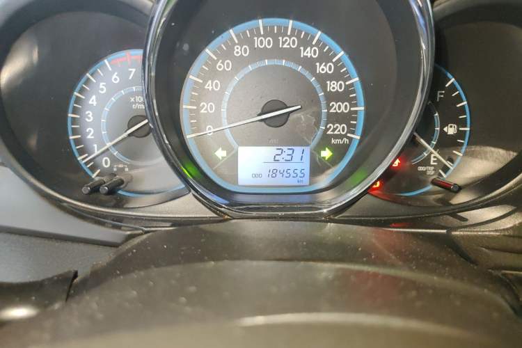 Used Toyota Vios 2014 1.3L Manual Value Edition Odometer Close Up