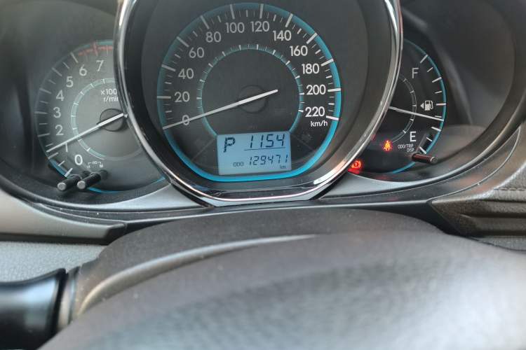 Used Toyota Vios 2014 1.3L Automatic Standard Edition Odometer Close Up