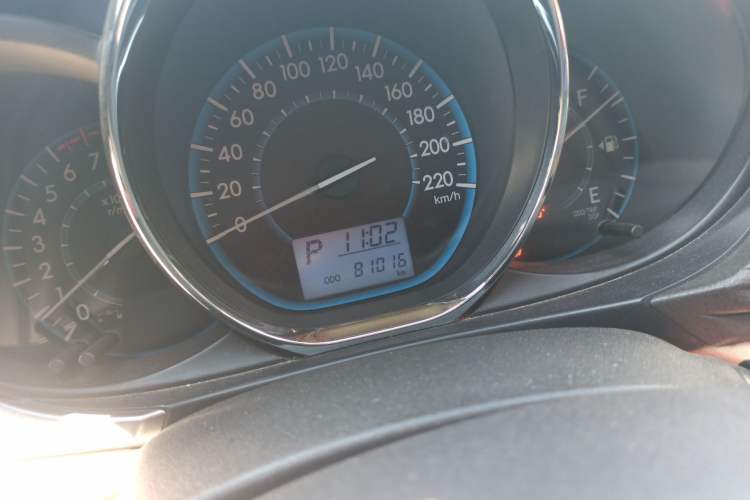 Used Toyota Vios 2014 1.3L Automatic Standard Edition Odometer Close Up