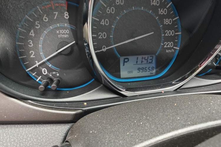 Used Toyota Vios 2014 1.5L Automatic ZhiZhen Edition Odometer Close Up