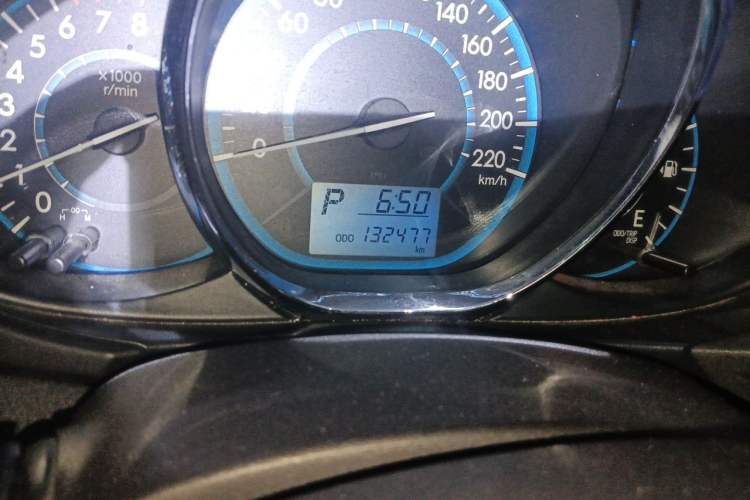 Used Toyota Vios 2014 1.3L Automatic Standard Edition Odometer Close Up