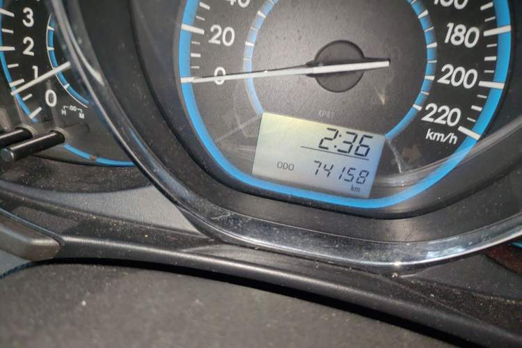 Used Toyota Vios 2014 1.3L Manual Xiang Edition Odometer Close Up