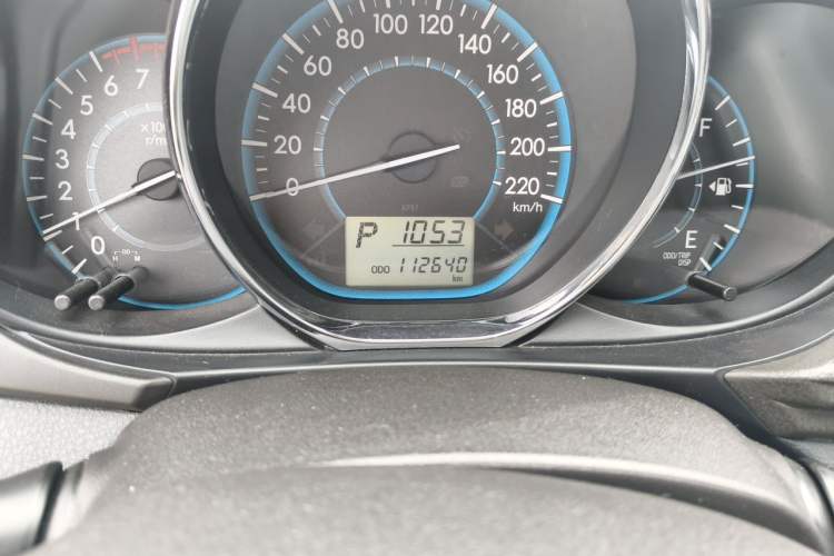 Used Toyota Vios 2014 1.3L Automatic Standard Edition Odometer Close Up