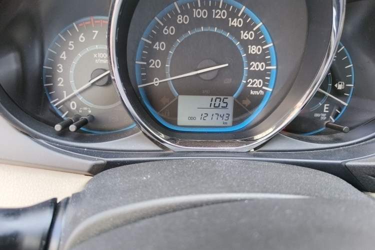 Used Toyota Vios 2014 1.3L Manual Xiang Edition Odometer Close Up