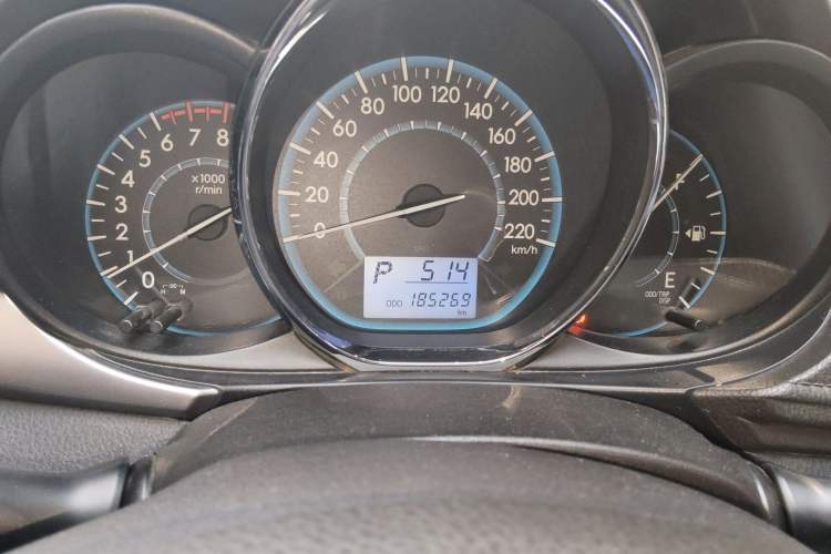 Used Toyota Vios 2014 1.3L Automatic ZhiShang Edition Odometer Close Up