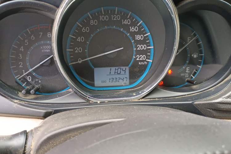Used Toyota Vios 2014 1.3L Manual Value Edition Odometer Close Up