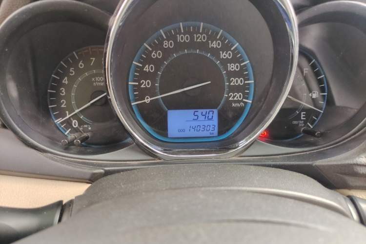 Used Toyota Vios 2014 1.3L Manual Xiang Edition Odometer Close Up