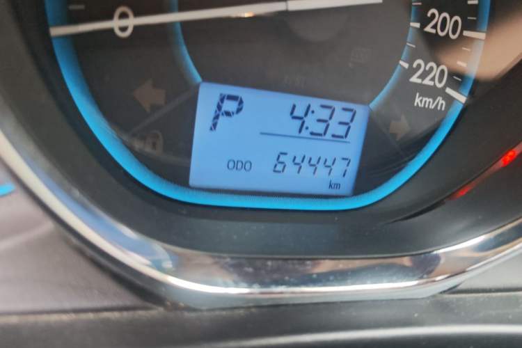 Used Toyota Vios 2014 1.3L Automatic Standard Edition Odometer Close Up