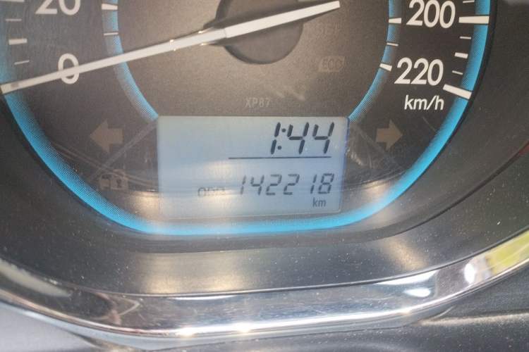 Used Toyota Vios 2014 1.3L Manual Value Edition Odometer Close Up