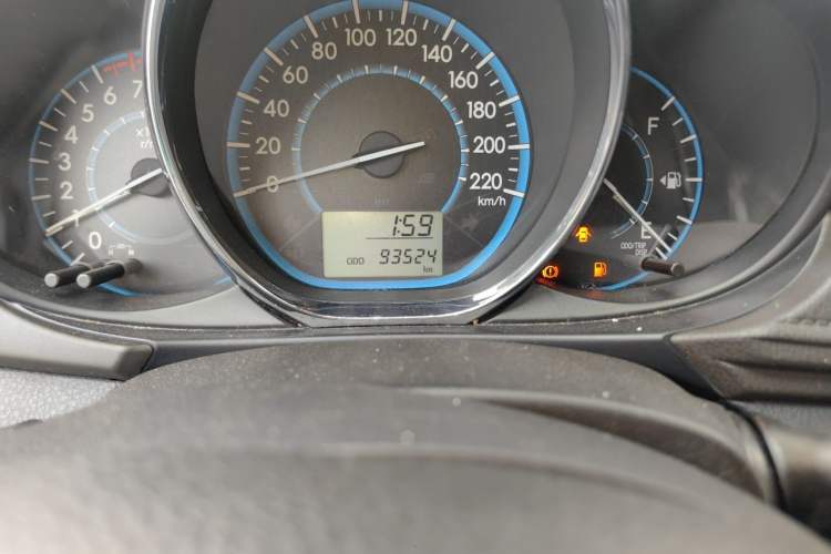 Used Toyota Vios 2014 1.3L Manual Xiang Edition Odometer Close Up