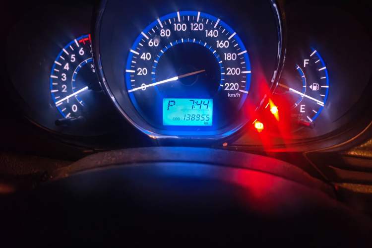 Used Toyota Vios 2014 1.5L Automatic ZhiZhen Edition Odometer Close Up