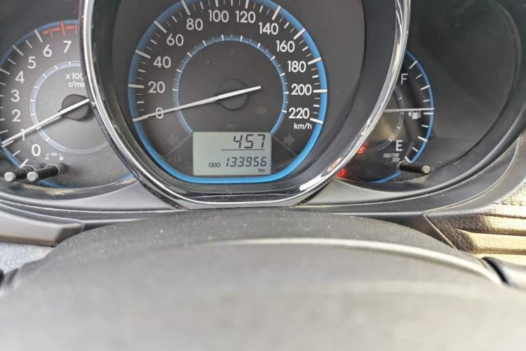 Used Toyota Vios 2014 1.3L Manual Xiang Edition Odometer Close Up