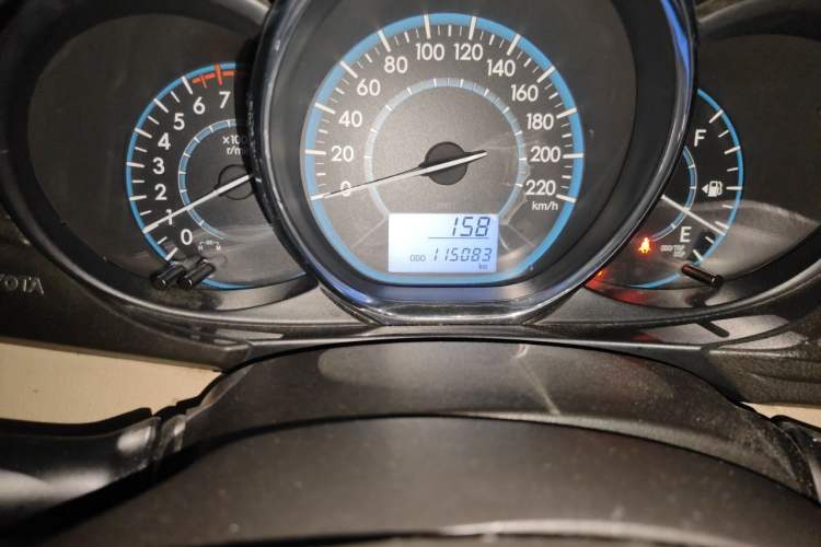 Used Toyota Vios 2014 1.3L Manual Xiang Edition Odometer Close Up