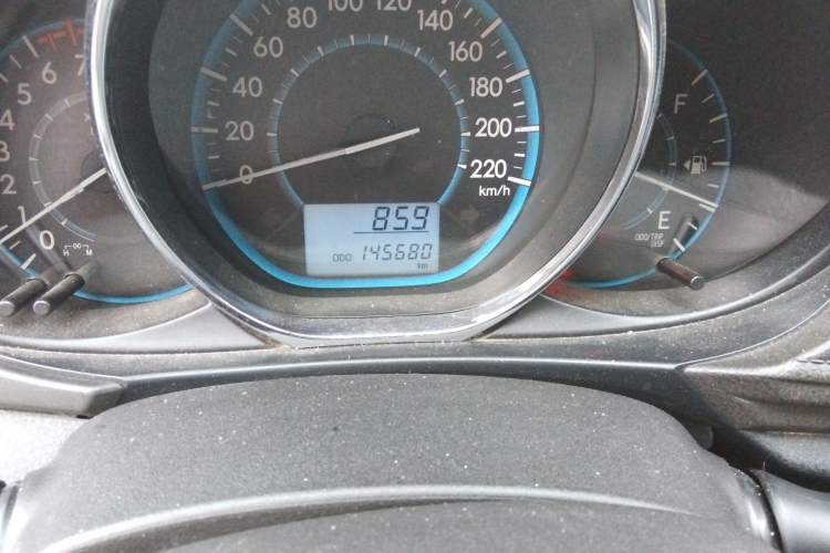 Used Toyota Vios 2014 1.3L Manual Value Edition Odometer Close Up