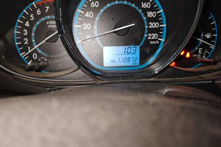 Used Toyota Vios 2014 1.3L Manual Value Edition Odometer Close Up