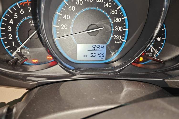 Used Toyota Vios 2014 1.3L Manual Xiang Edition Odometer Close Up